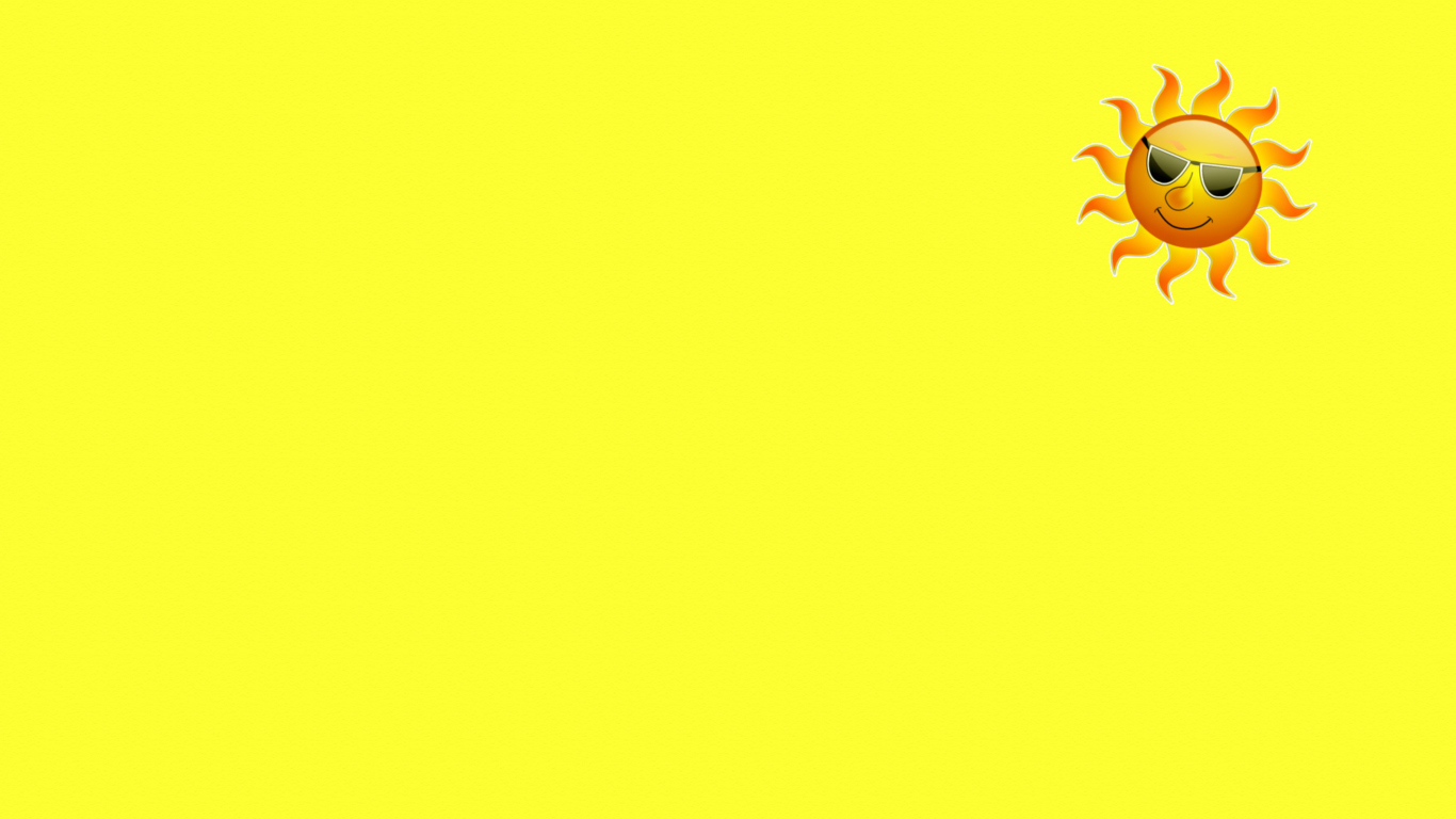 Das Yellow Sun Illustration Wallpaper 1366x768