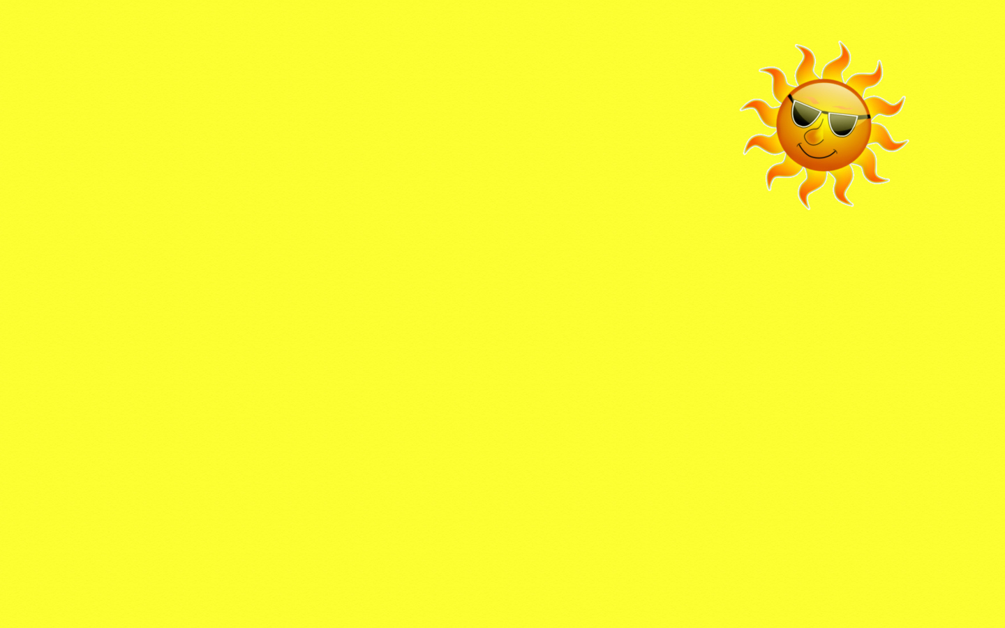 Yellow Sun Illustration wallpaper 1440x900
