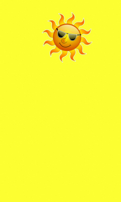 Das Yellow Sun Illustration Wallpaper 240x400