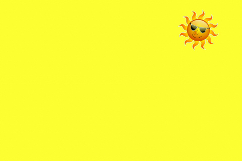 Fondo de pantalla Yellow Sun Illustration 480x320