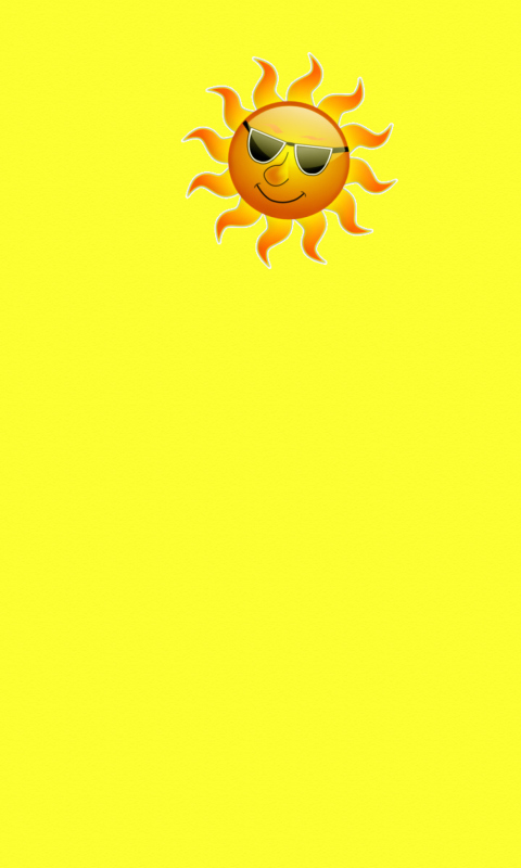 Yellow Sun Illustration wallpaper 480x800
