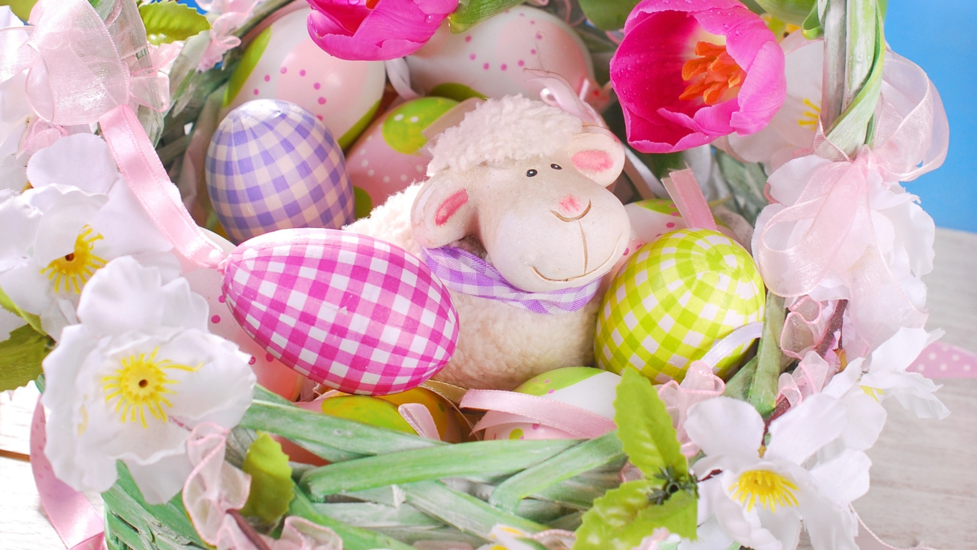 Обои Easter Sheep 1920x1080