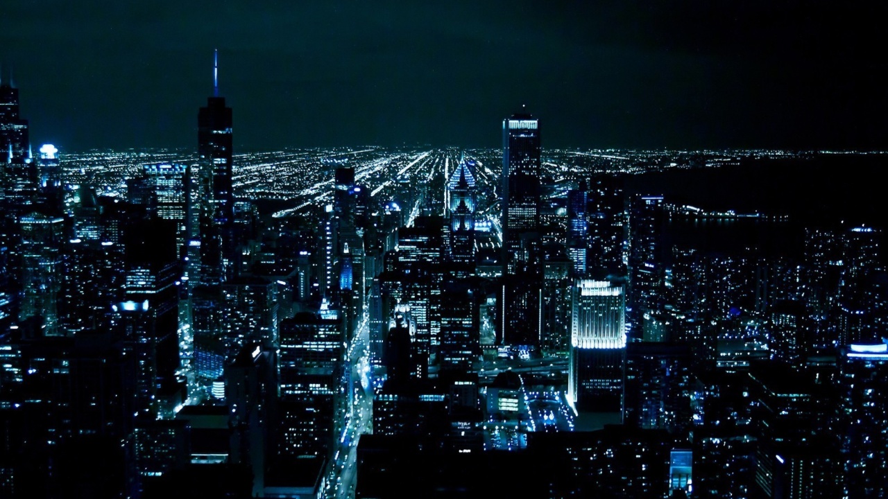 Fondo de pantalla Chicago Night Lights 1280x720