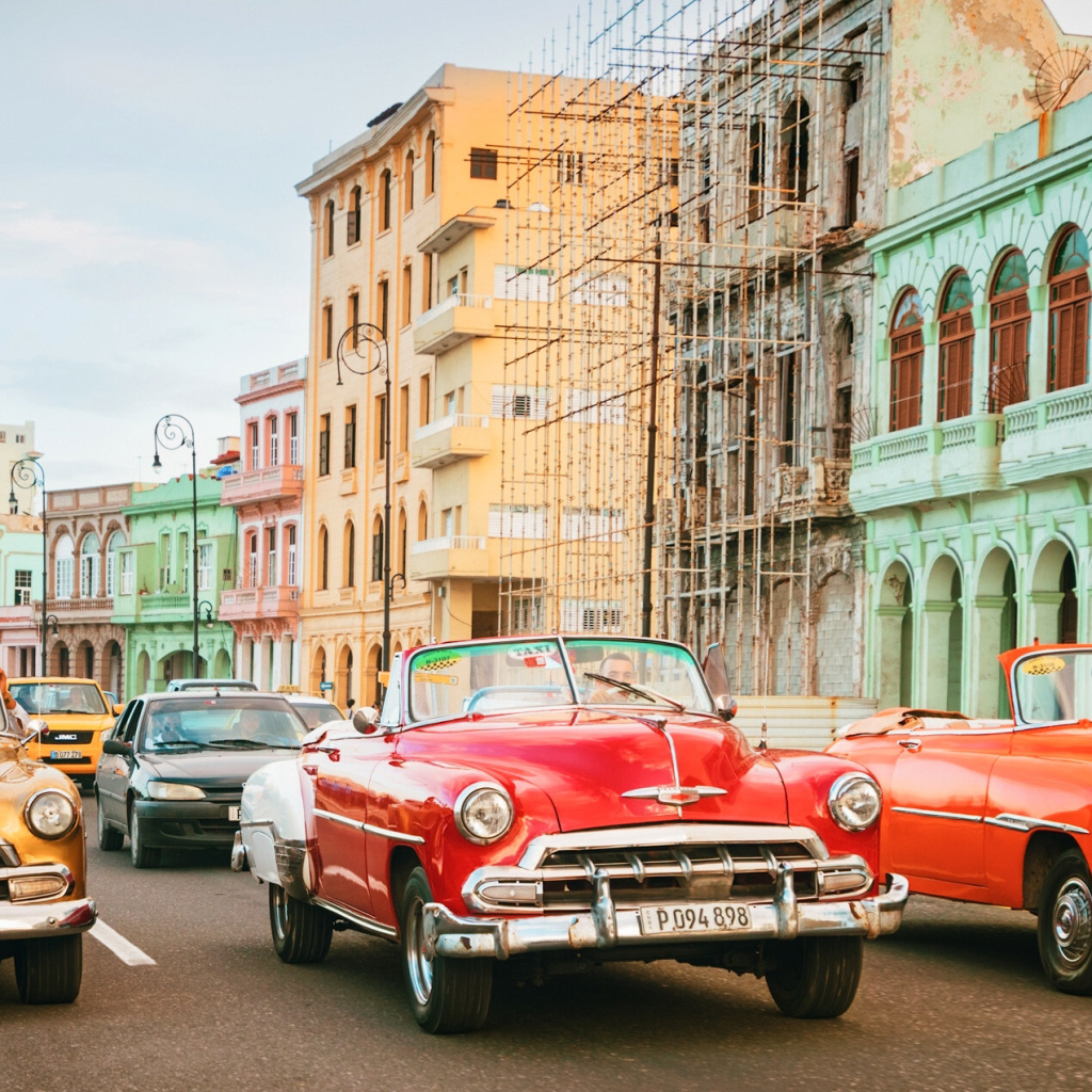 Fondo de pantalla Cuba Retro Cars in Havana 1024x1024