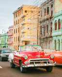 Cuba Retro Cars in Havana wallpaper 128x160