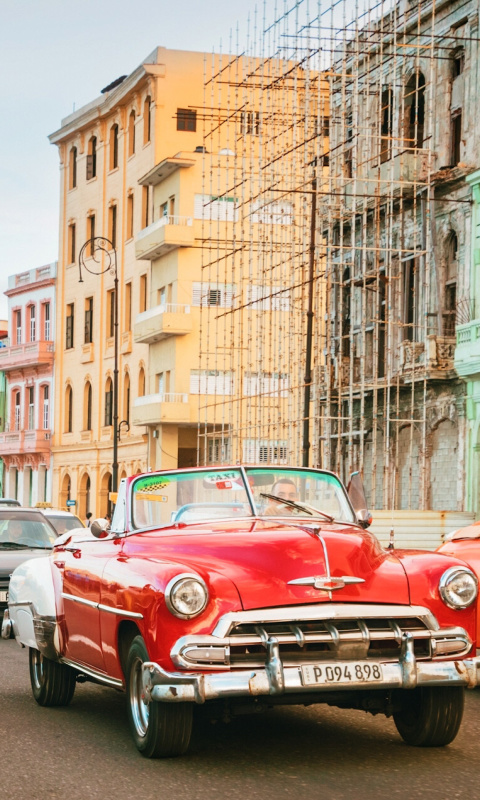 Screenshot №1 pro téma Cuba Retro Cars in Havana 480x800