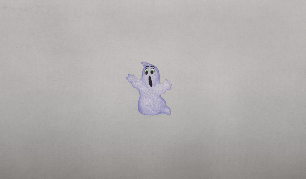 Funny Ghost Illustration wallpaper 1024x600