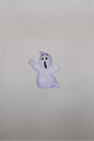 Funny Ghost Illustration wallpaper 320x480