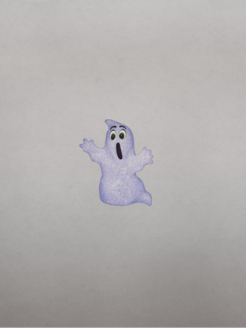 Das Funny Ghost Illustration Wallpaper 480x640