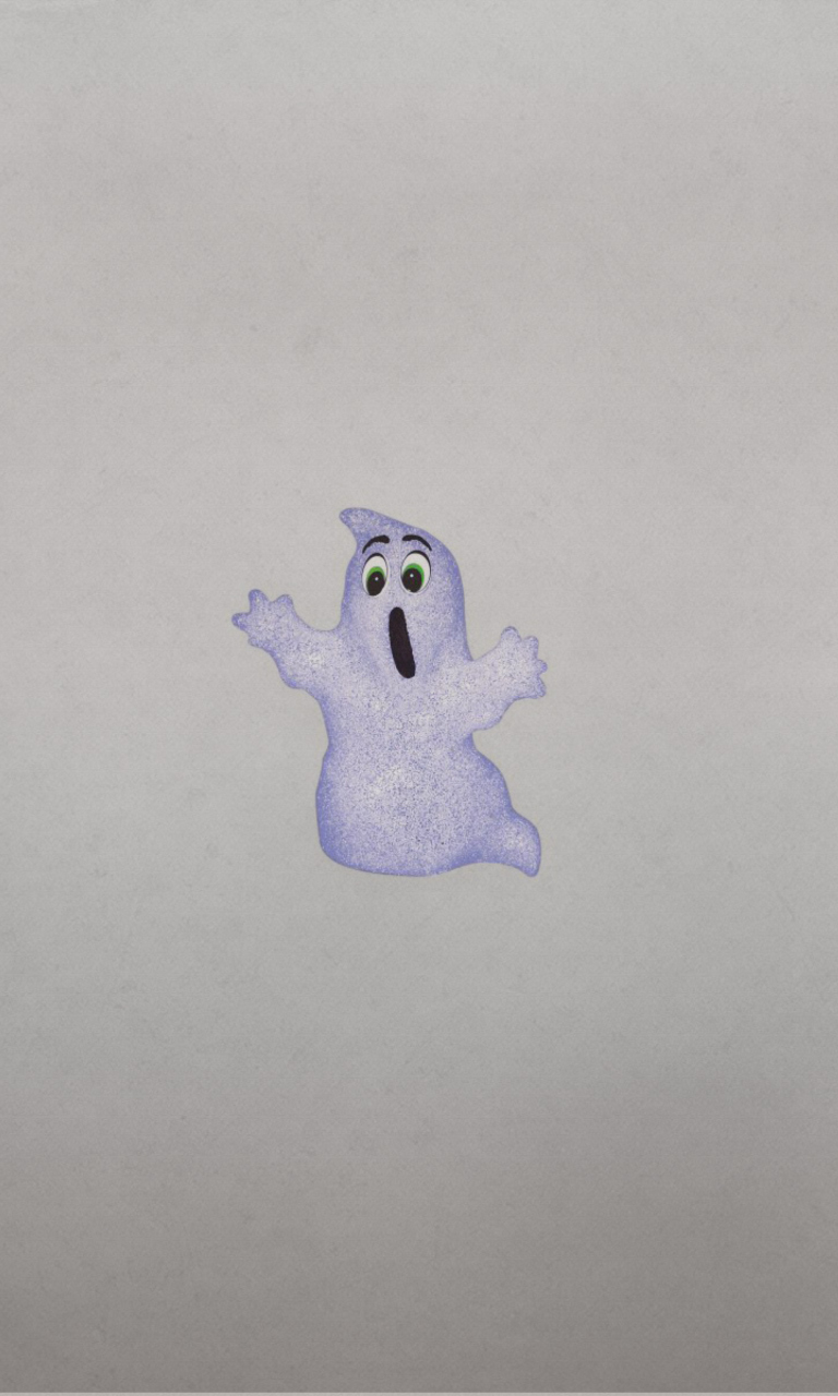 Das Funny Ghost Illustration Wallpaper 768x1280