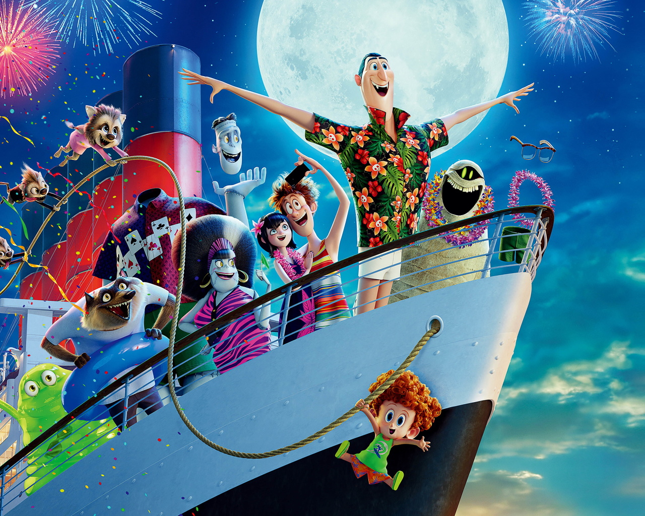 Das Hotel Transylvania 3 Poster Wallpaper 1280x1024