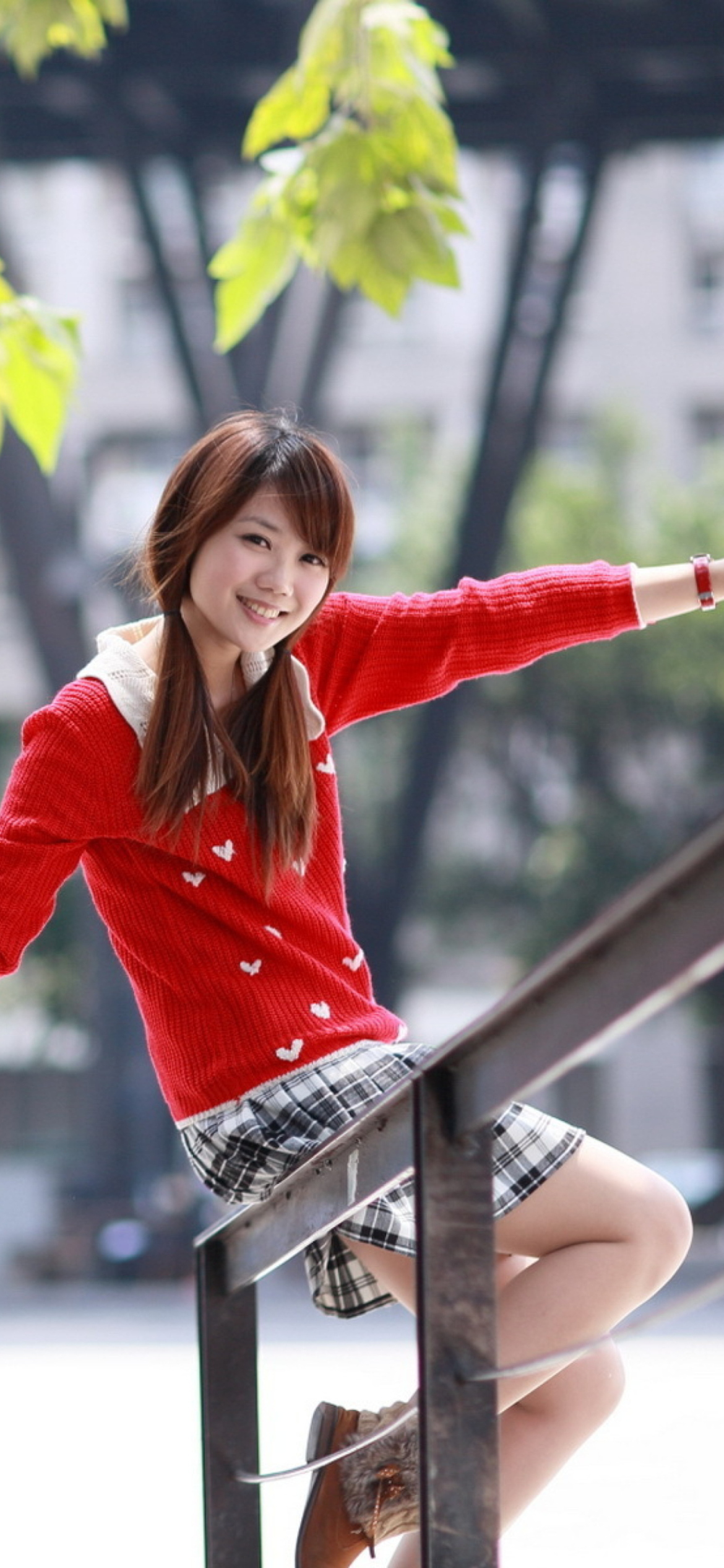 Pretty Asian Girl In Red Jumper screenshot #1 1170x2532