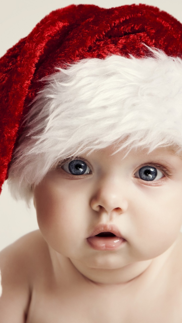 Sweet Baby Santa wallpaper 640x1136