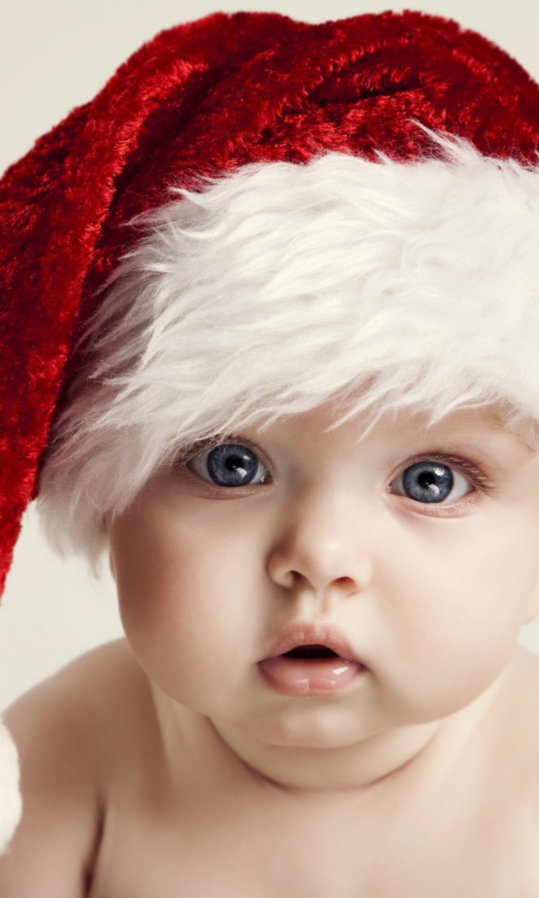 Sweet Baby Santa wallpaper 768x1280