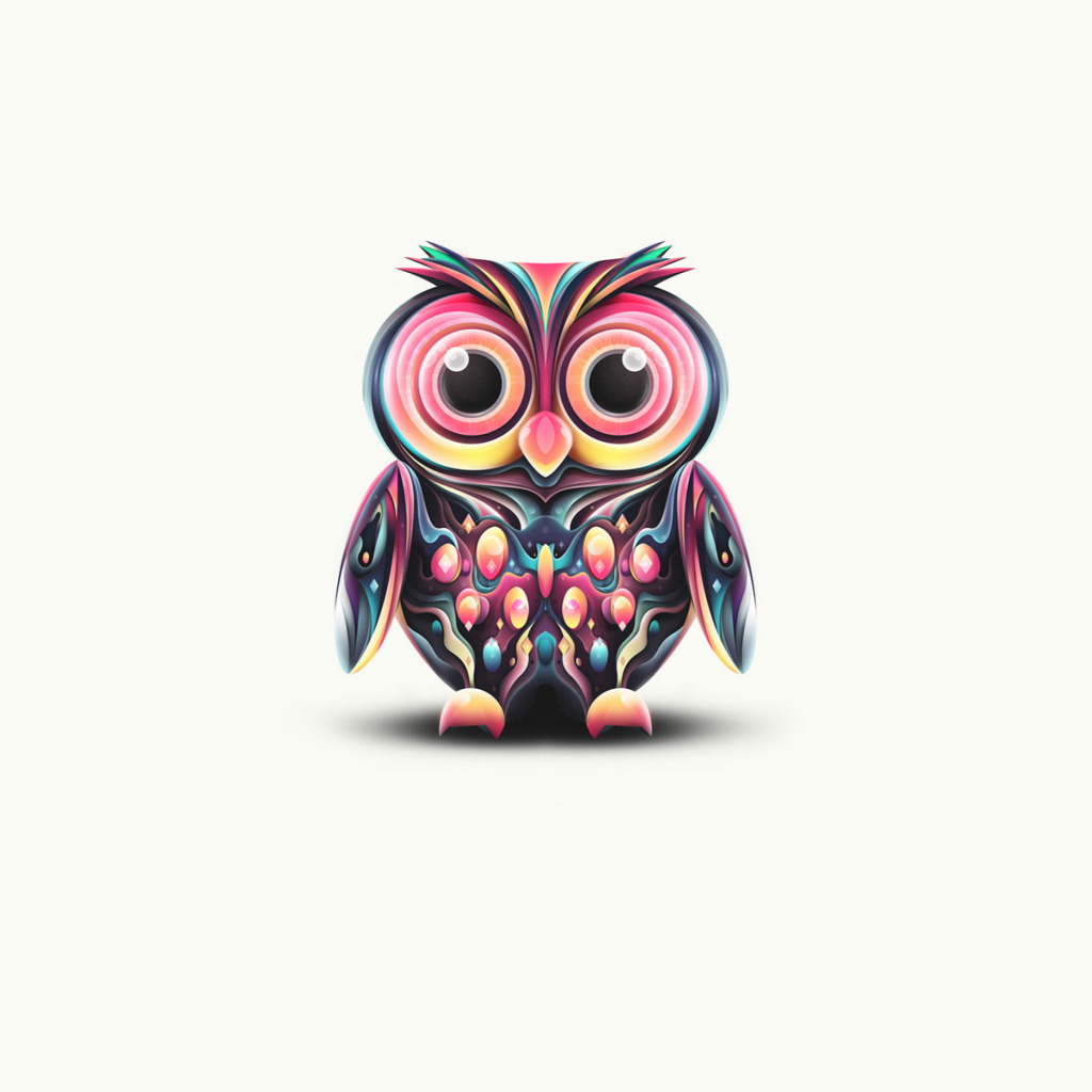 Das Cute Owl Wallpaper 1024x1024