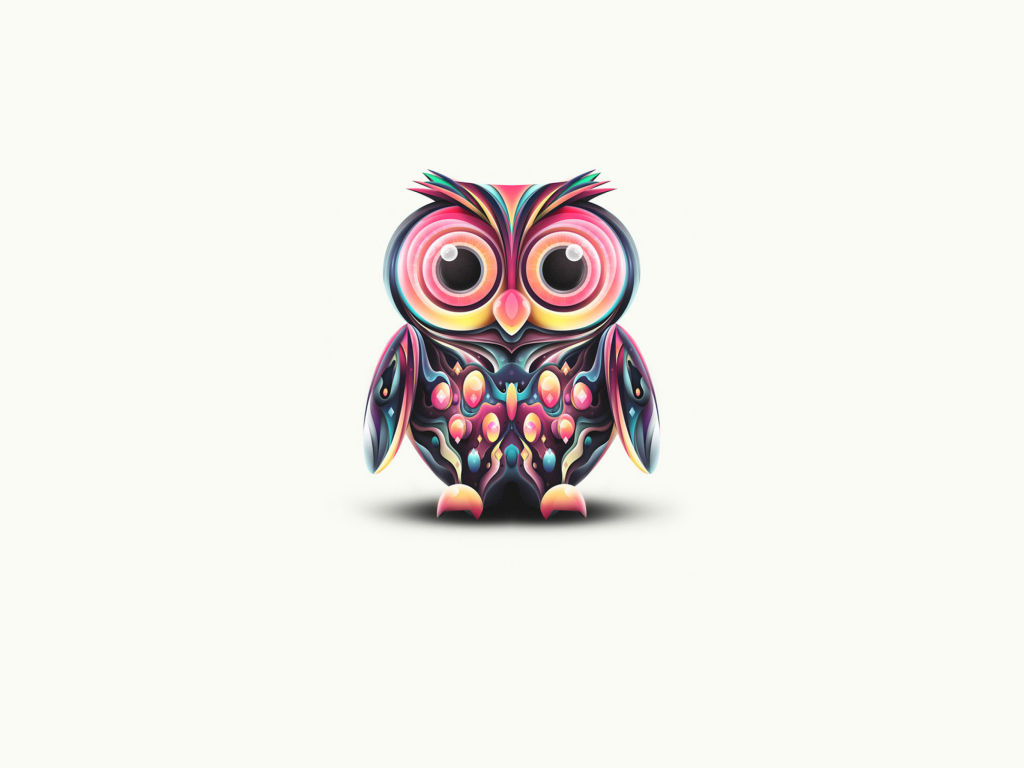 Screenshot №1 pro téma Cute Owl 1024x768