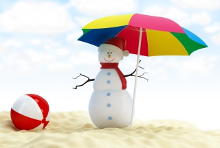 Christmas On Beach sfondi gratuiti per cellulari Android, iPhone, iPad e desktop