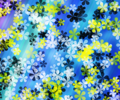 Yellow And Blue Flowers Pattern wallpaper 480x400