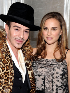 Sfondi Natalie Portman & John Galliano 240x320