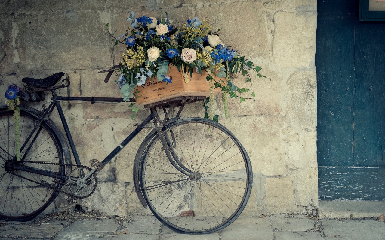 Das Flower Bicycle Wallpaper 1280x800