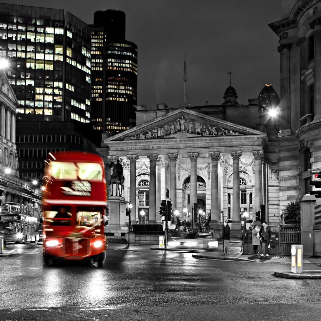 Night London Bus wallpaper 1024x1024