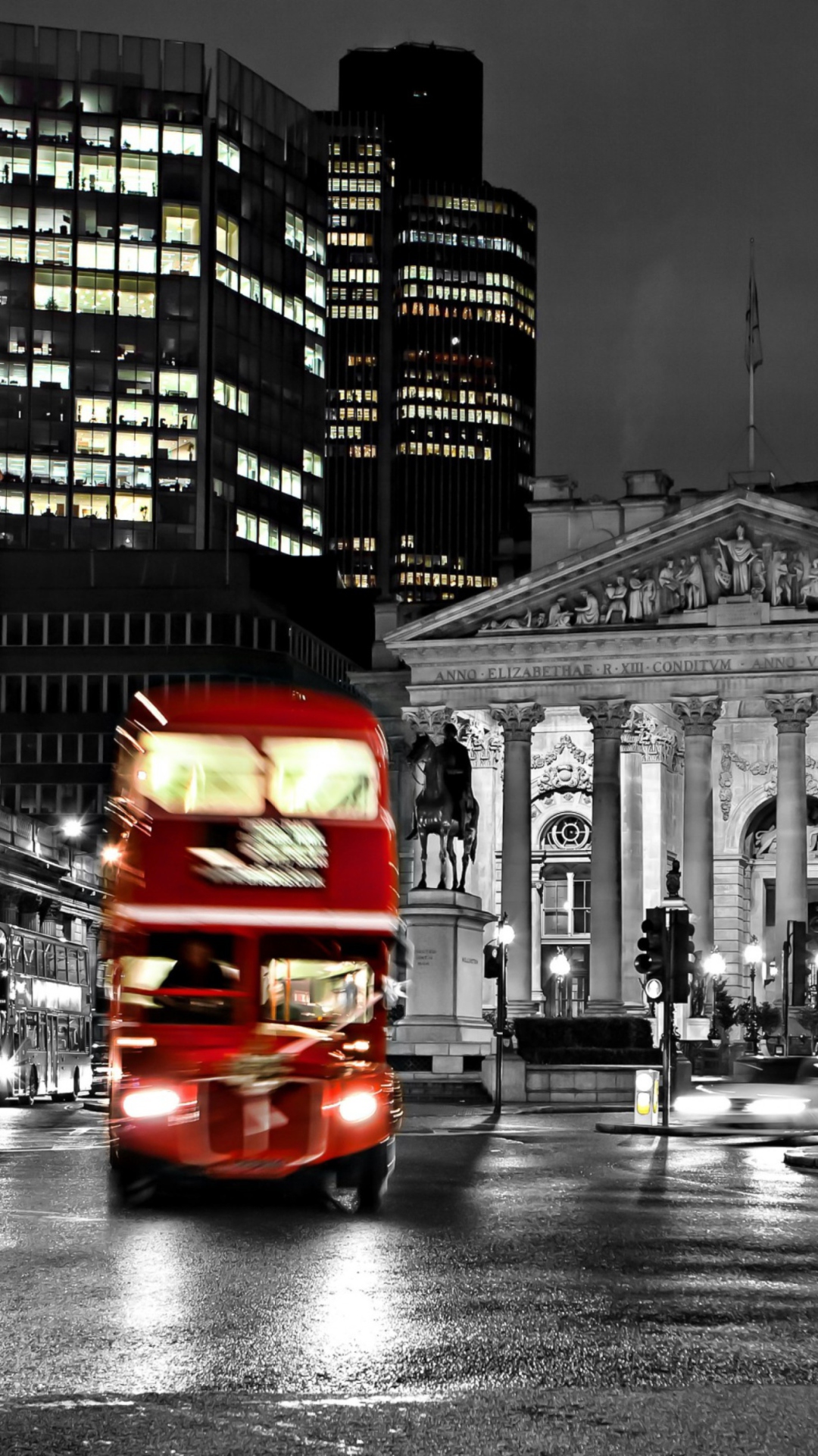 Night London Bus wallpaper 1080x1920
