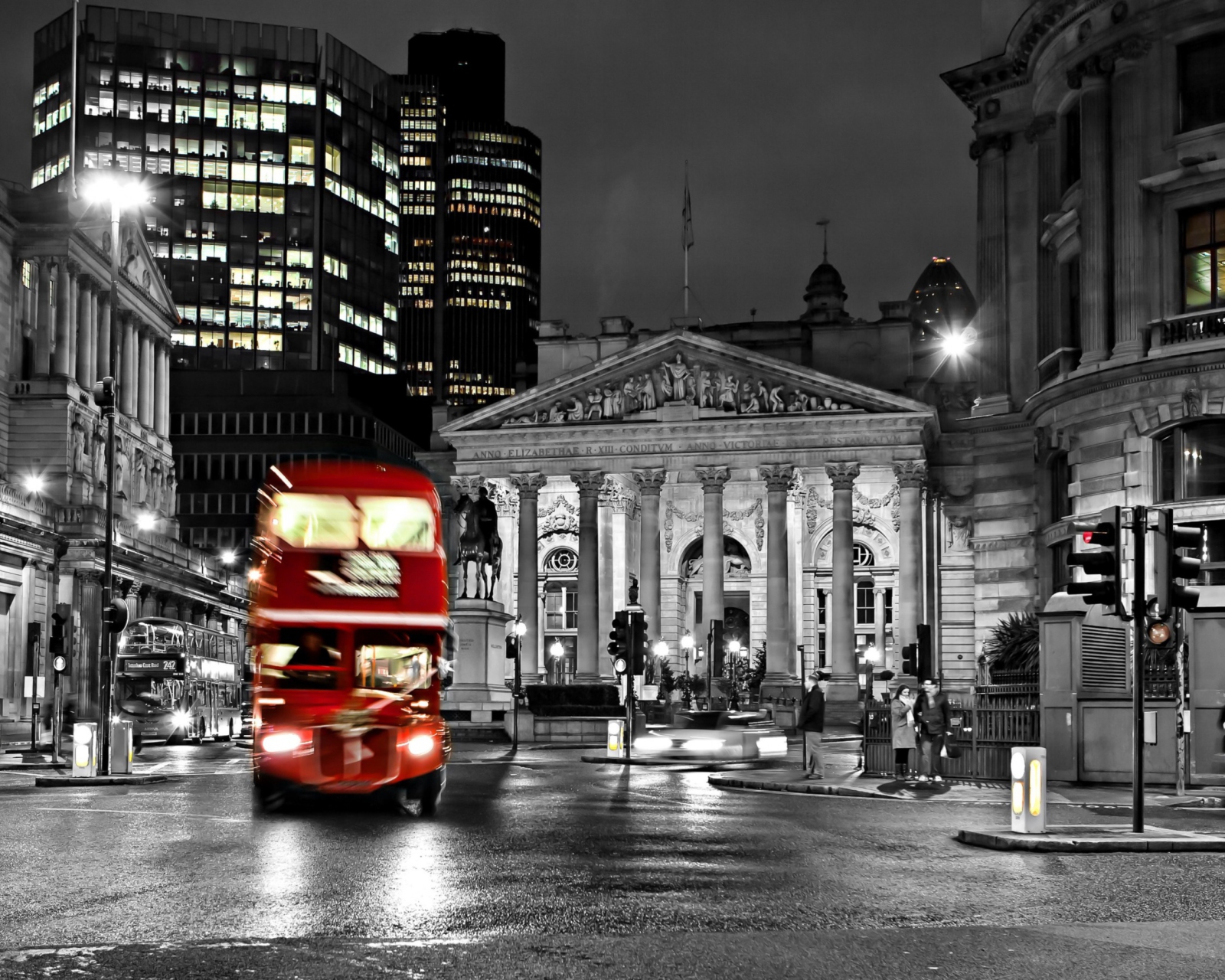 Sfondi Night London Bus 1600x1280