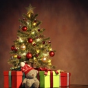 Fondo de pantalla Christmas Presents Under Christmas Tree 128x128