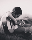 Boy With Guitar wallpaper 128x160