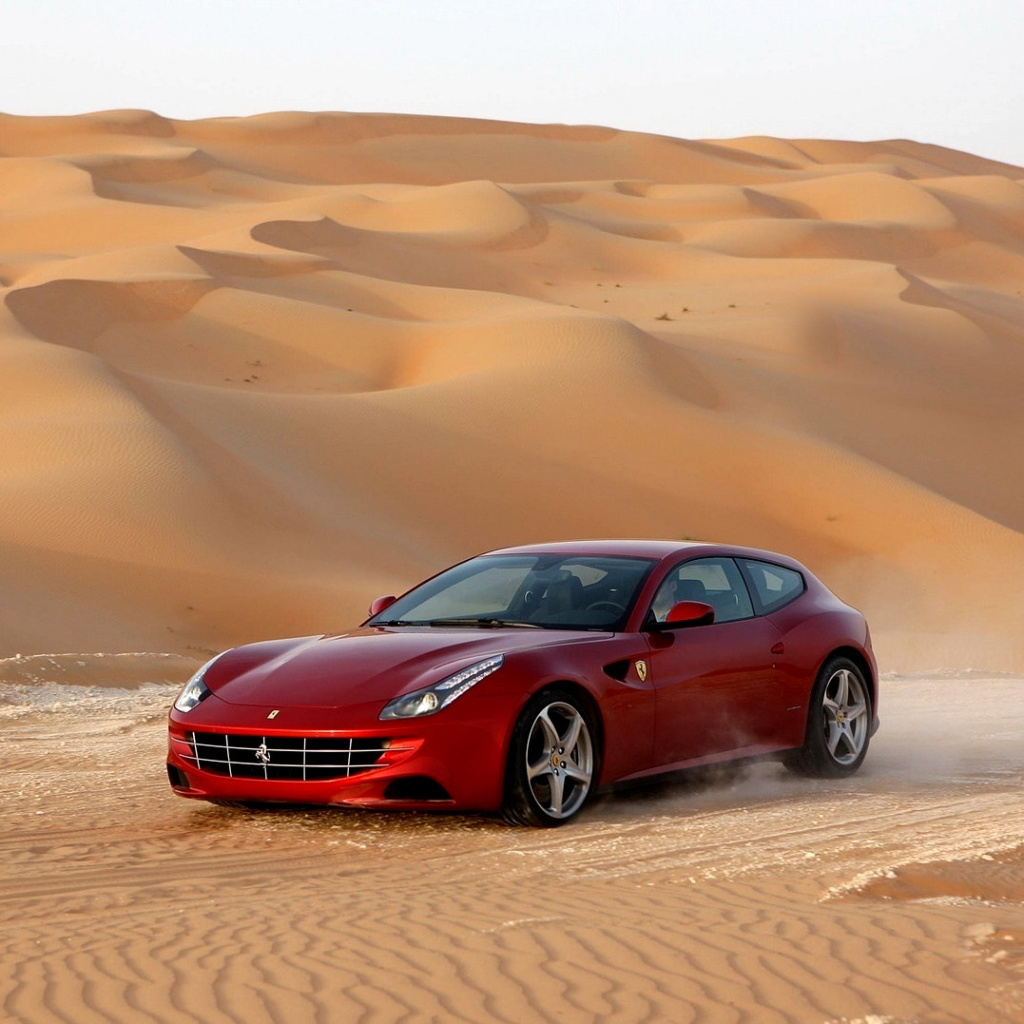 Ferrari FF in Desert wallpaper 1024x1024