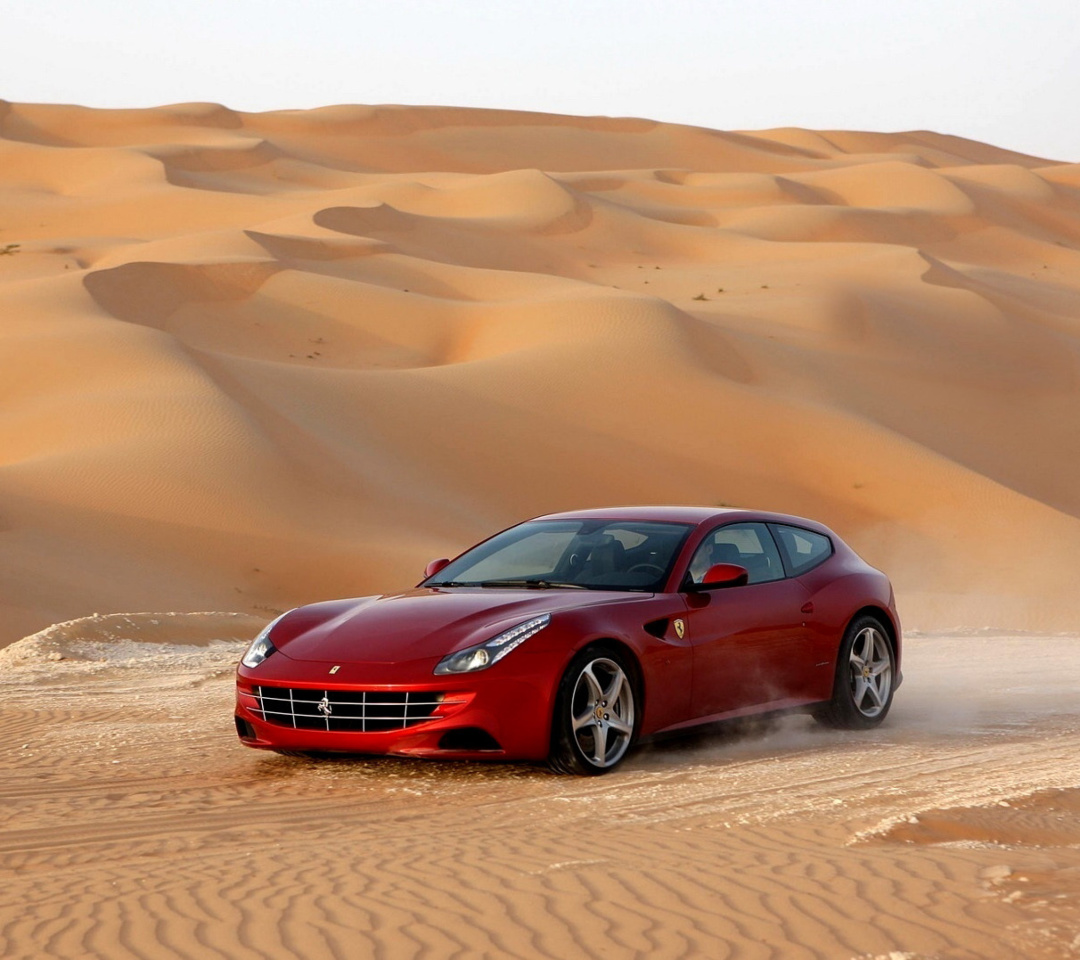 Ferrari FF in Desert wallpaper 1080x960