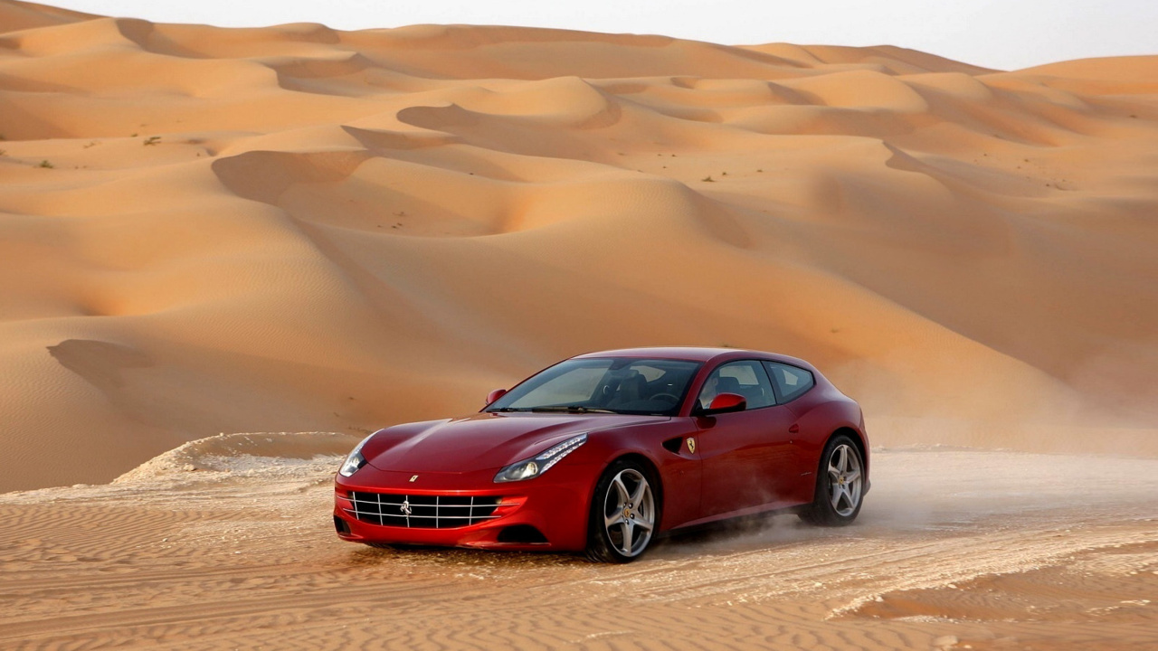 Ferrari FF in Desert wallpaper 1280x720