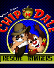 Das Chip and Dale Cartoon Wallpaper 176x220