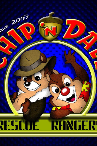 Das Chip and Dale Cartoon Wallpaper 320x480