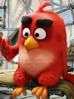 Fondo de pantalla Angry Birds Red 240x320