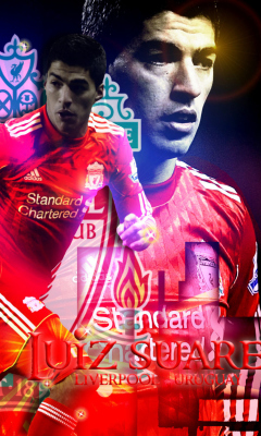 Fondo de pantalla Luiz Suarez - Liverpool 240x400