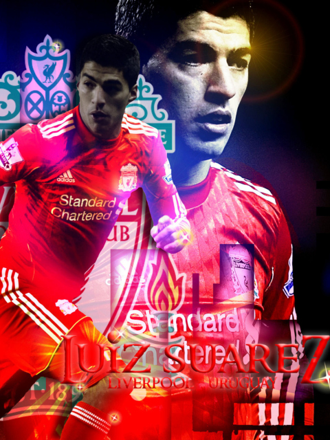 Fondo de pantalla Luiz Suarez - Liverpool 480x640