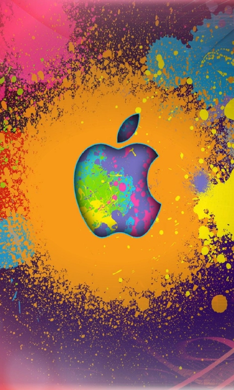 Fondo de pantalla Apple Logo 480x800