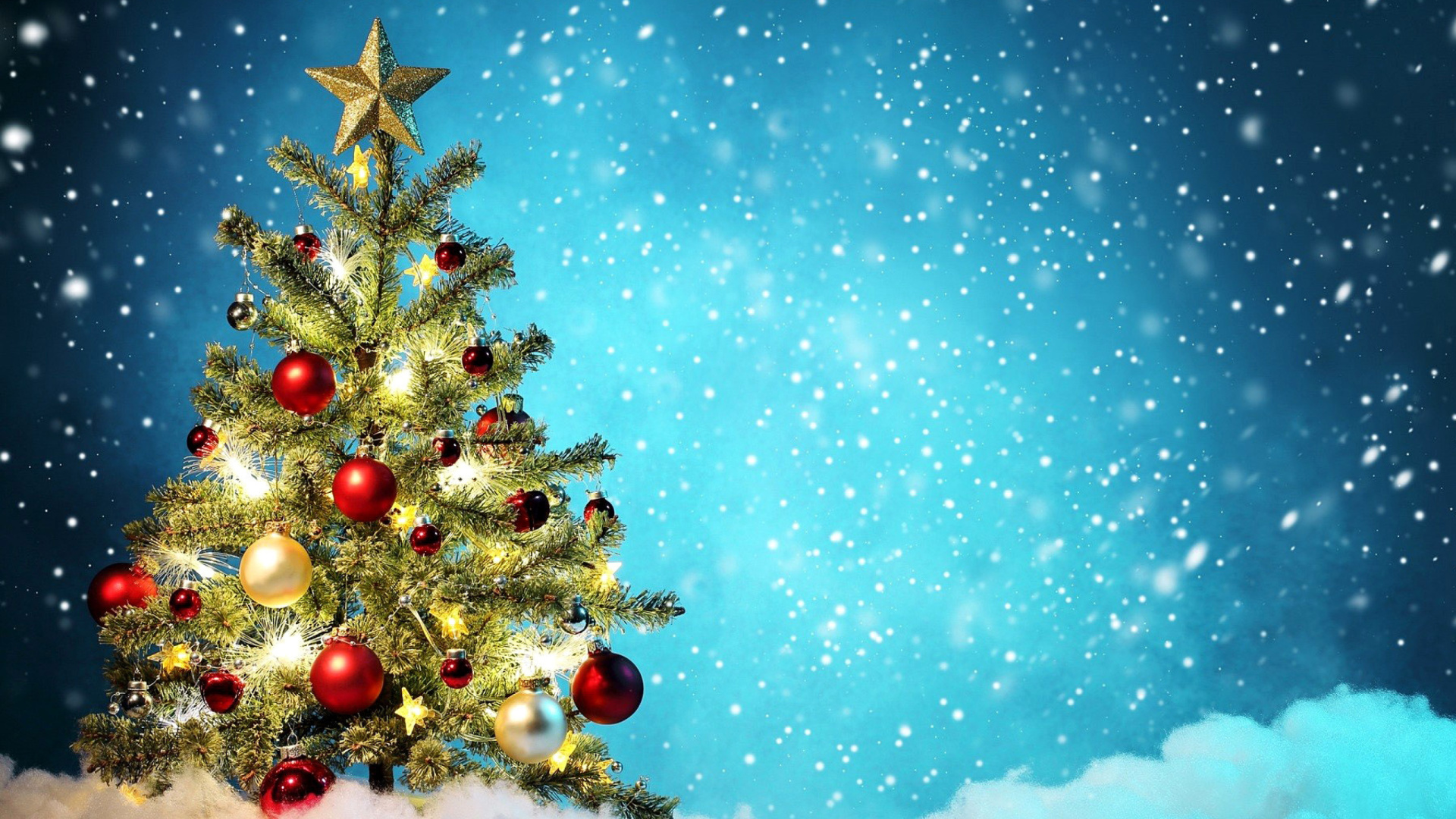 Screenshot №1 pro téma New Year Tree and Snow 1920x1080