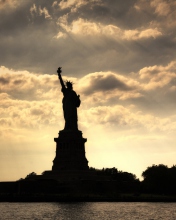 Das Statue Of Liberty New York America Wallpaper 176x220