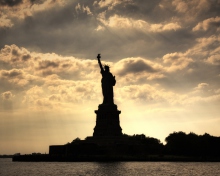 Das Statue Of Liberty New York America Wallpaper 220x176