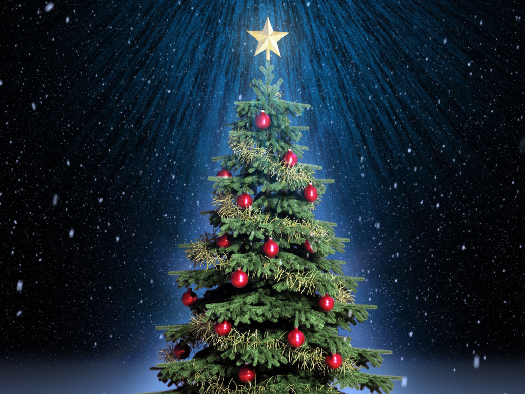 Screenshot №1 pro téma Classic Christmas Tree With Star On Top 1024x768