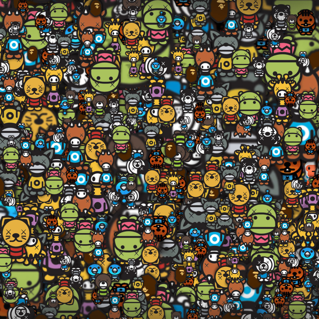 Win 7 Faces wallpaper 1024x1024