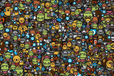 Das Win 7 Faces Wallpaper 480x320