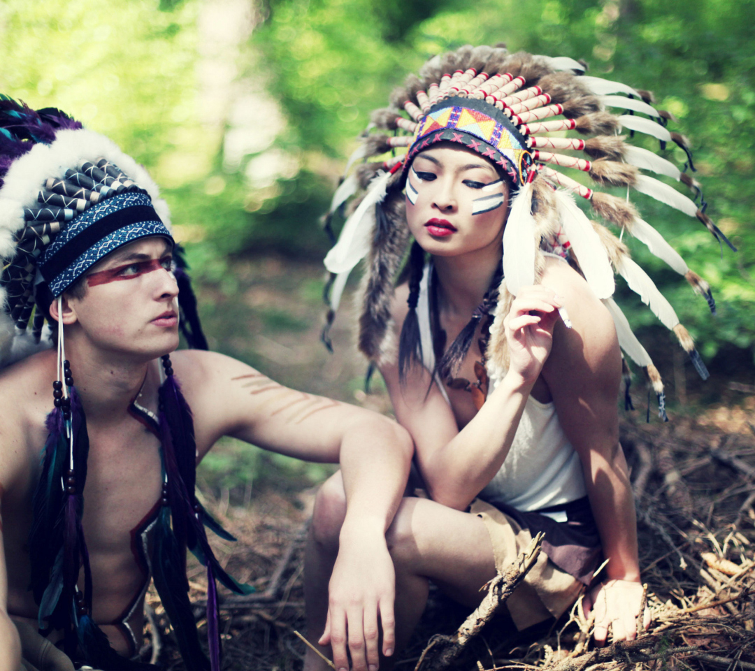 Обои Indian Feather Hat 1080x960