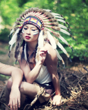 Indian Feather Hat wallpaper 128x160