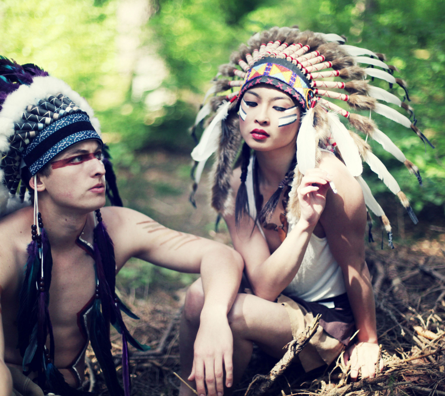 Обои Indian Feather Hat 1440x1280