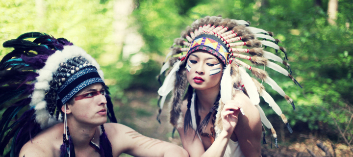 Indian Feather Hat wallpaper 720x320