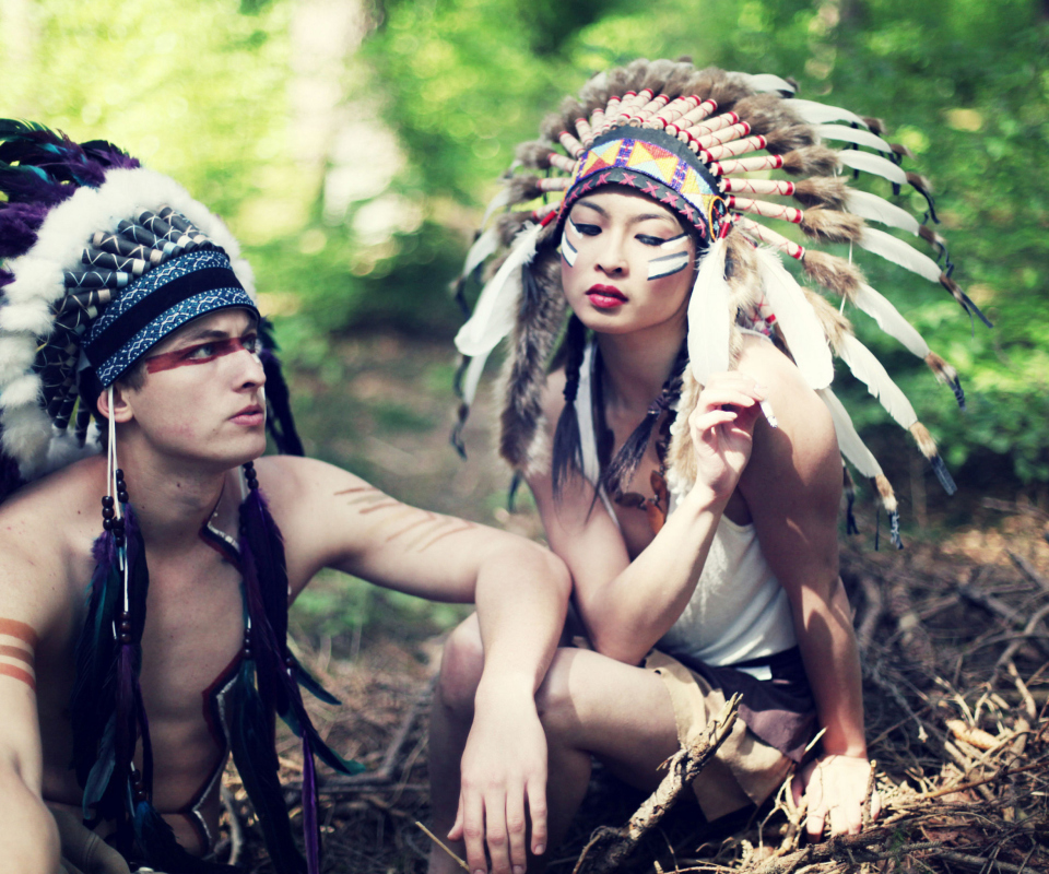 Обои Indian Feather Hat 960x800