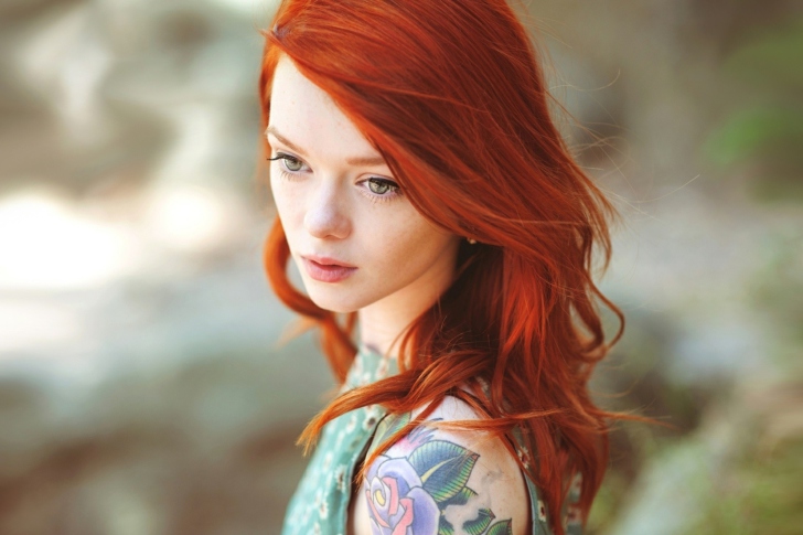 Beautiful Girl With Red Hair wallpaper